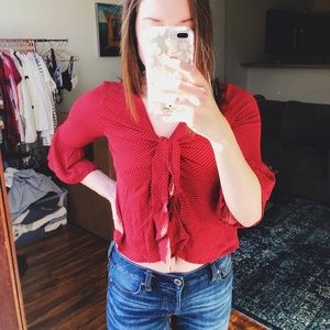 bohme | willow polka dot tie top